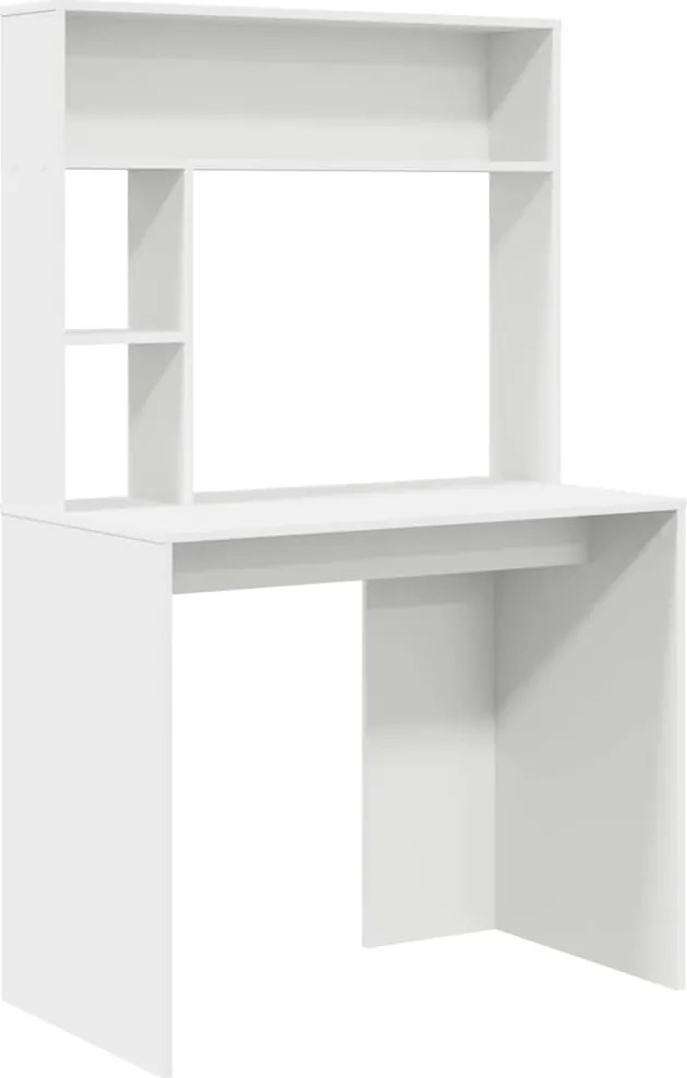 vidaXL Birou cu raft cu depozitare Alb 91 x 50 x 149 cm Lemn compozit