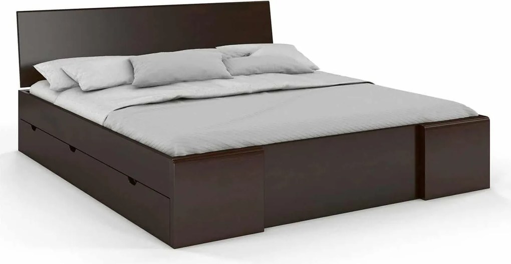 Pat lemn masiv TerraCraft Model 3 cu Sertar Pin Personalizabil - 200x200, Nuc