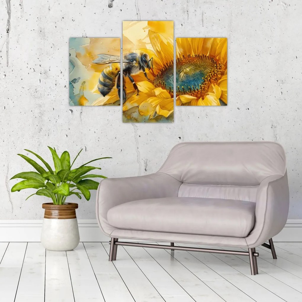 Tablou - Albină, acuarelă (90x60 cm)