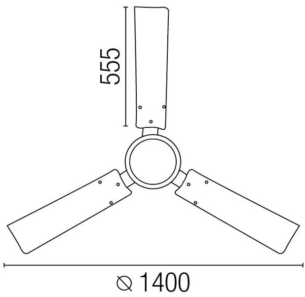 Ventilator modern cu regulator de perete diam.140cm Indus 33001