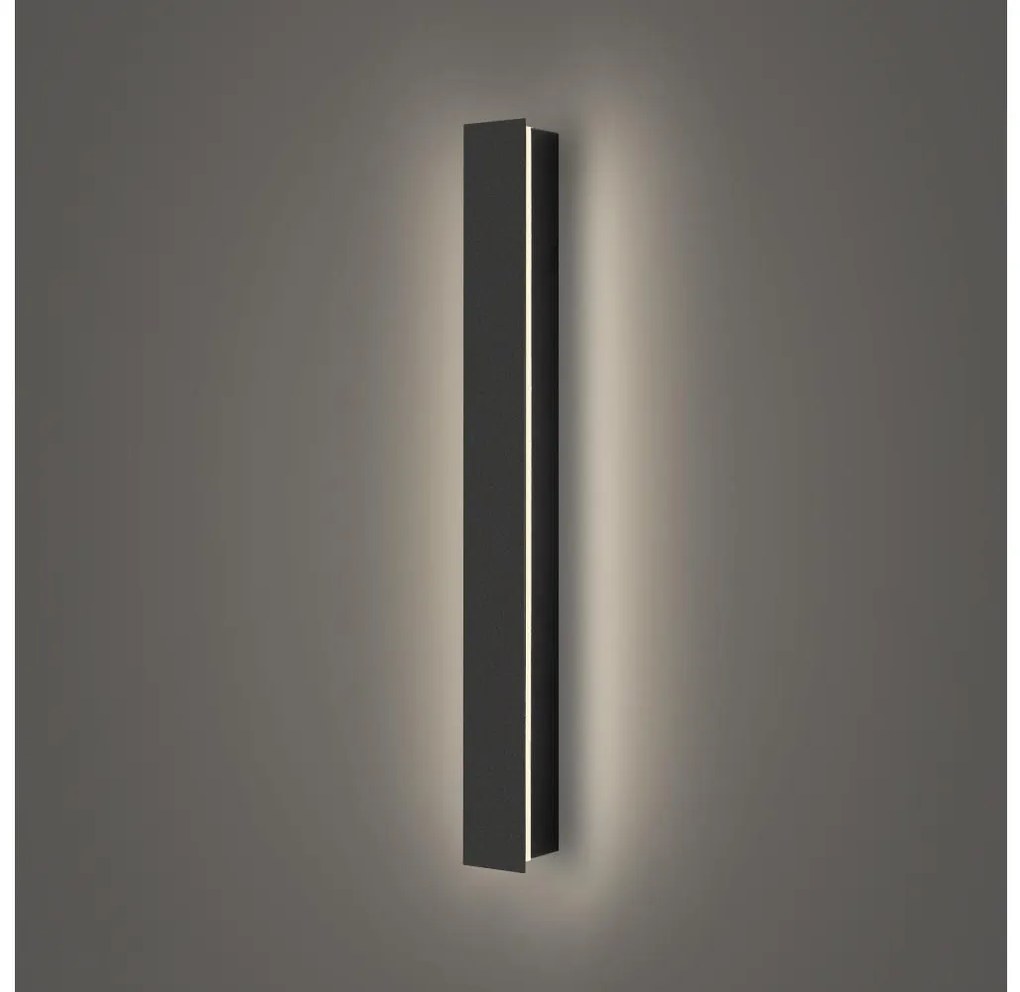 Brilagi - Aplica LED de perete pentru exterior LINEAR, 12W, 230V, 4000K, IP65, negru