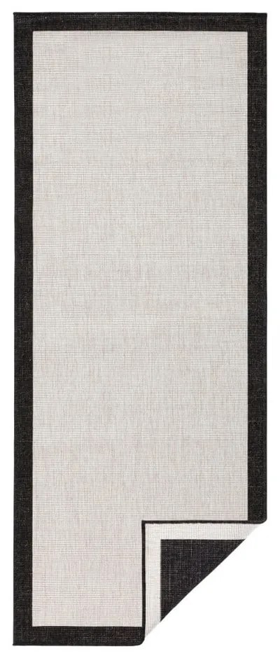 Covor adecvat pentru exterior NORTHRUGS Panama, 80 x 250 cm, negru - crem