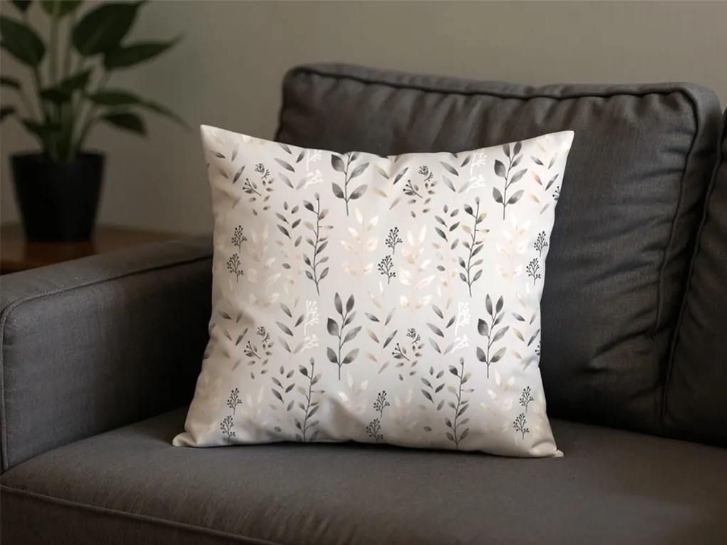 Fata de perna din policoton SALVIA 45x45 cm, gri-maro