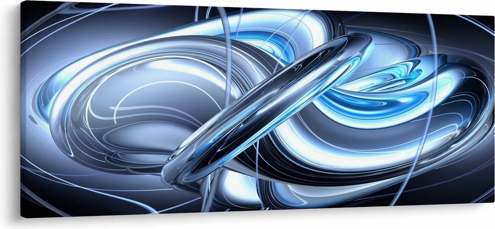 Tabloul cu abstracție albastră (120x50 cm)
