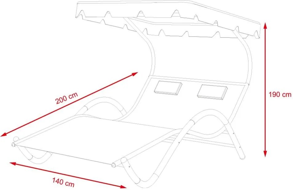 Șezlong relaxant pentru 2 persoane Craftfield PALACE - Bej