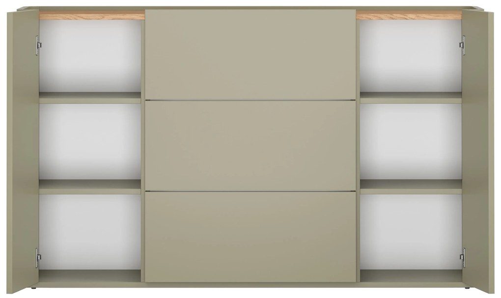 Comodă Elivo 150 cm cu sertare - eucalipt / stejar baltic dune
