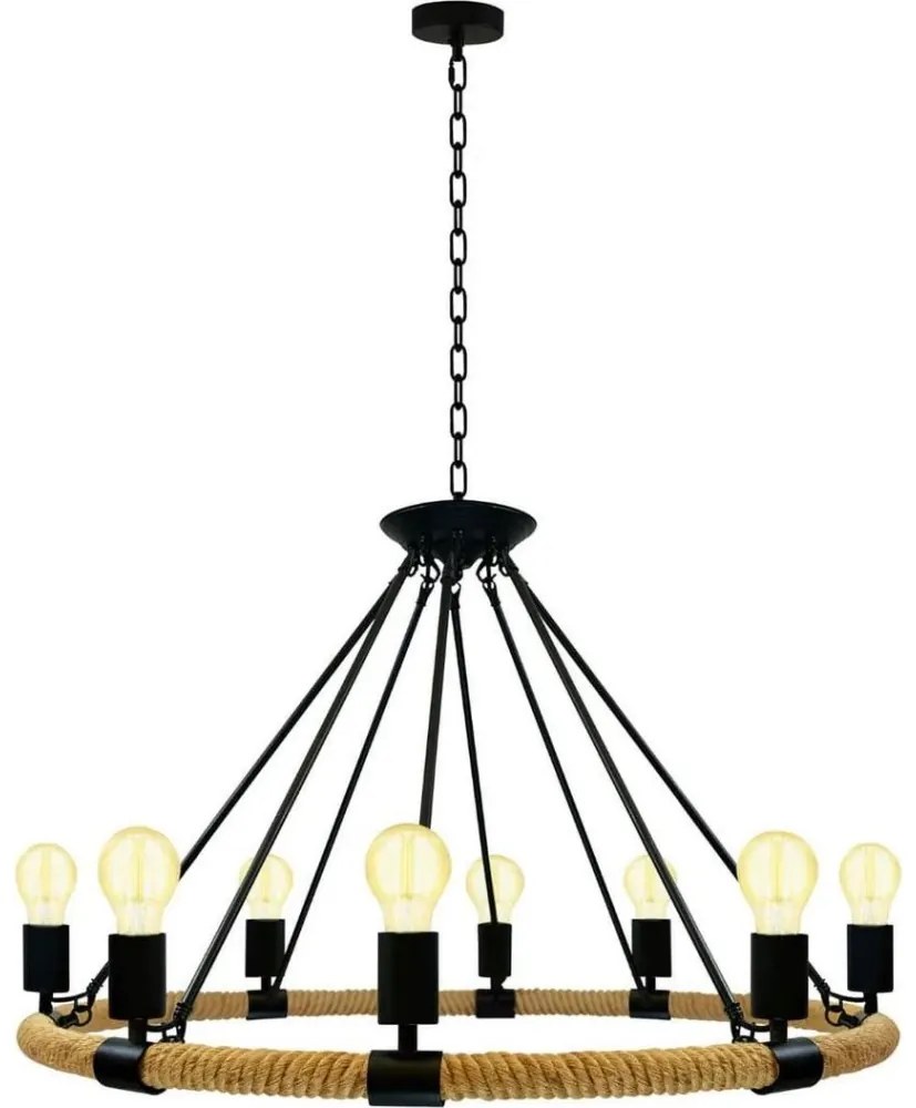 Lustră LED pe lanț ROPE ARTHUR 8xE27/6W/230V