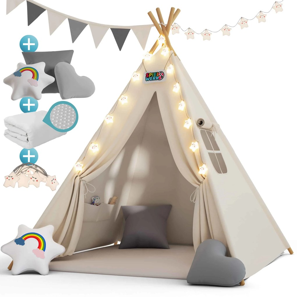 Deuba Cort copii tipi 160x120x120cm - alb