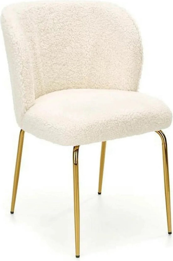 Scaun modern dining K474, stofa blana crem, 54x64x80 cm