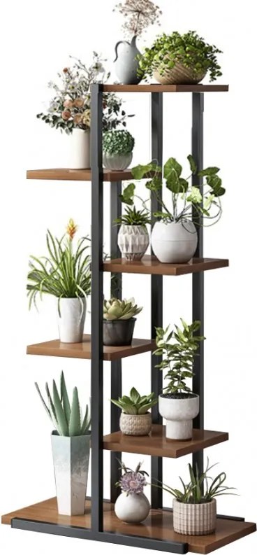 SUPERTAR Oferta Suport metalic pentru flori LOREDO decor nuc, negru II. calitate