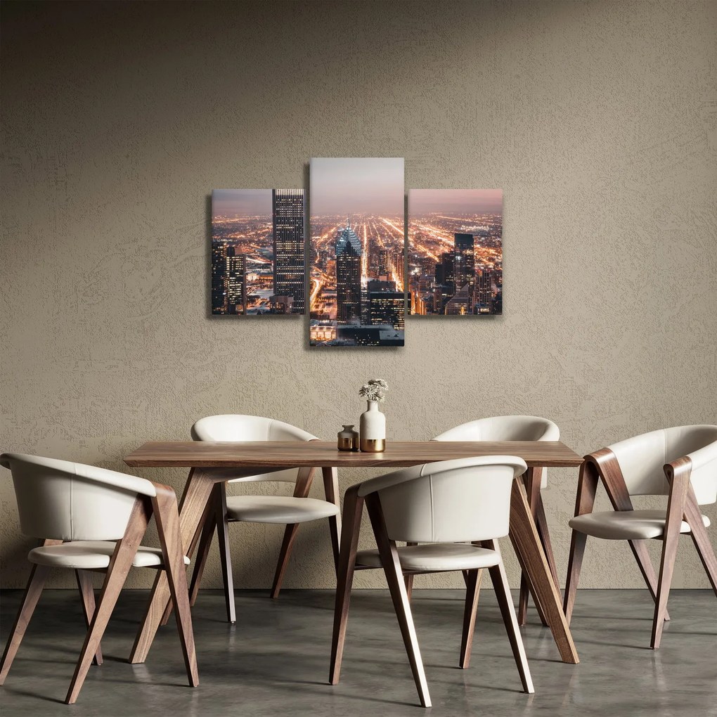 Tabloul cu metropolă luminată (90x60 cm)