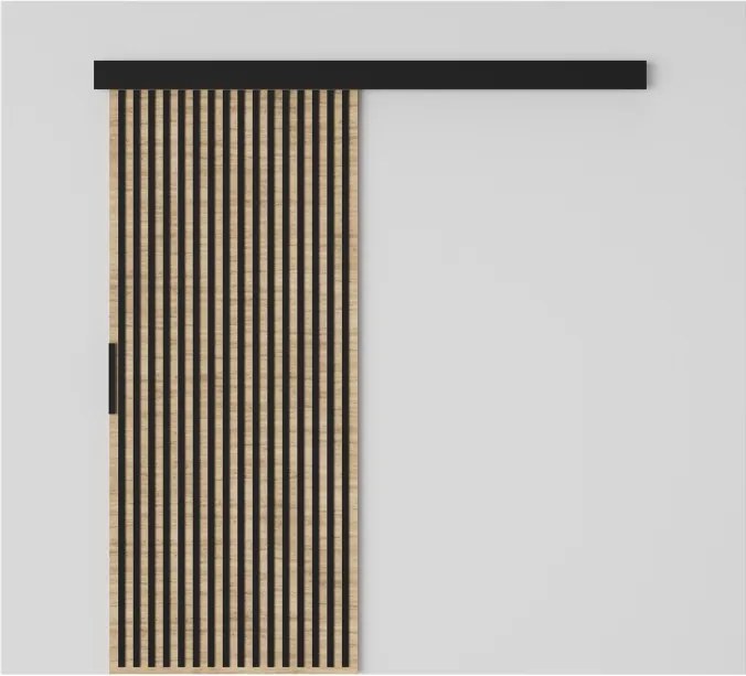 Ușă glisantă Perion – 86x1.6x205 cm – Sonoma / Negru