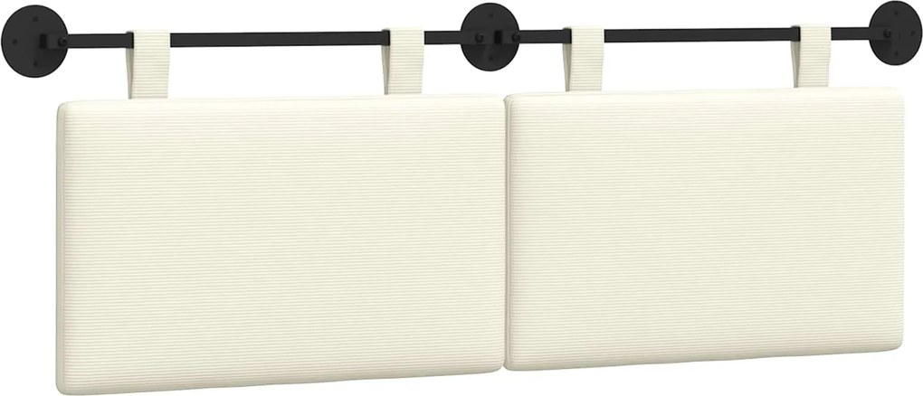 vidaXL Cap de pat suspendat Crem 150 x 55 x 5 cm Țesătură din corduroy