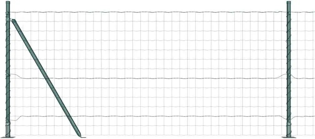vidaXL Gard cu Stâlp Verde 0,8 x 25 m Oțel