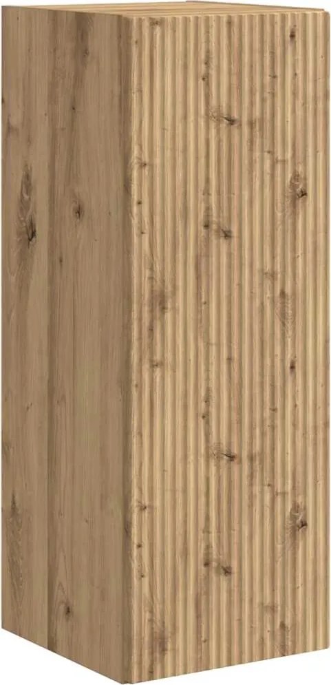 vidaXL Dulap TV de perete Pe perete Stejar artizanal 30 x 31 x 80 cm