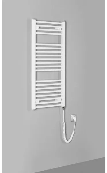 Radiator portprosop electric pentru baie Aqualine ORBIT-E 300W/230V 96 cm alb rotund