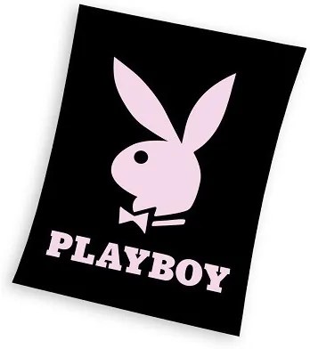 Playboy Black pătură polar de coral fleece 150x200cm