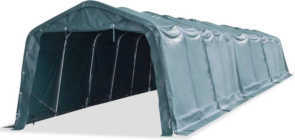 vidaXL Cort mobil pentru animale verde închis 3,3x16 m PVC 550 g/m²
