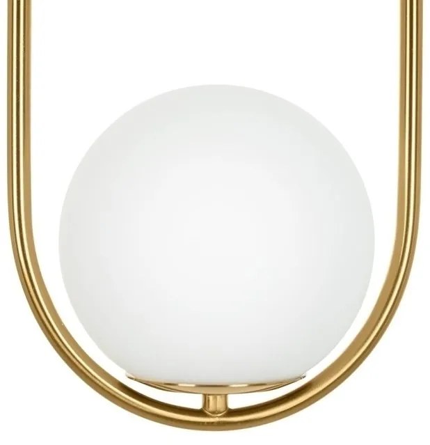 Lustra design miminalist, Metal auriu, Glob Sticla, AURELIA 40