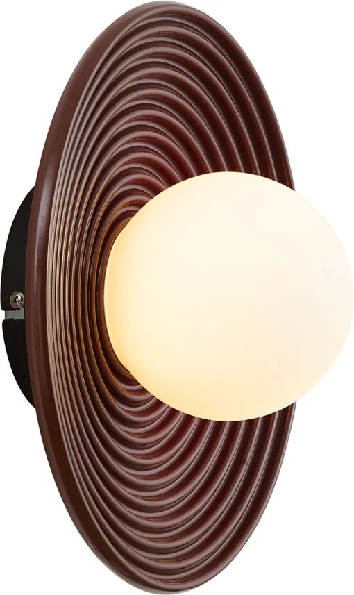 Lampă de tavan retro maro cu sticlă opal - Lila