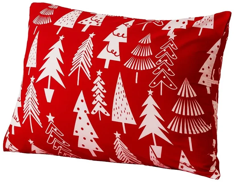 Set cadou pentru dormitor CHRISTMAS TREES, rosie