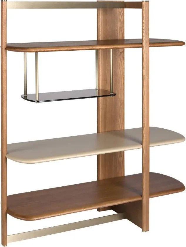 Raft dreapta modern din lemn furniruit Walnut