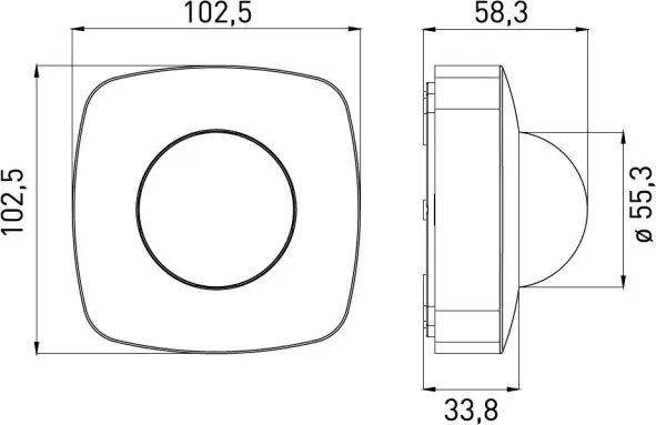 Detector de prezență PRES SENSOR 2000W, alb
