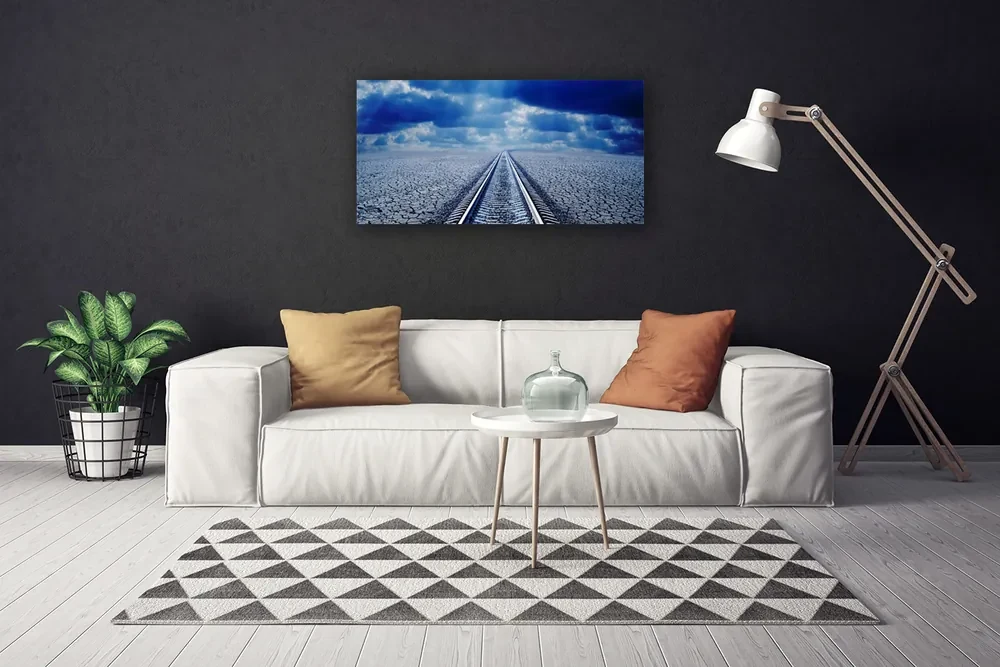 Tablou pe panza canvas Track Arhitectura Gri Albastru