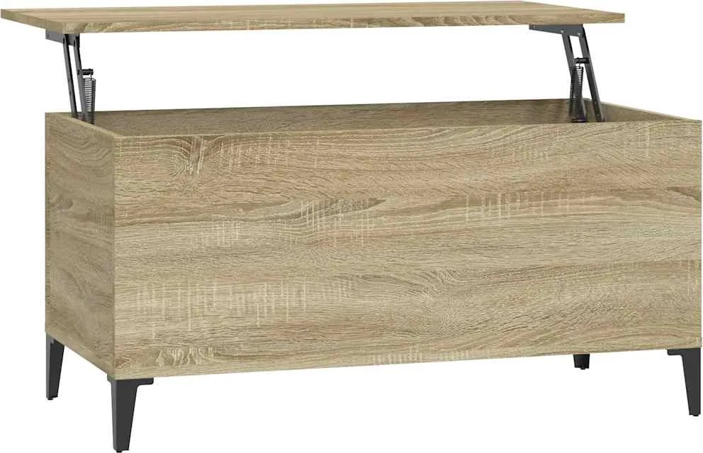 vidaXL Măsuță de cafea, stejar sonoma, 90x44,5x45 cm, lemn compozit