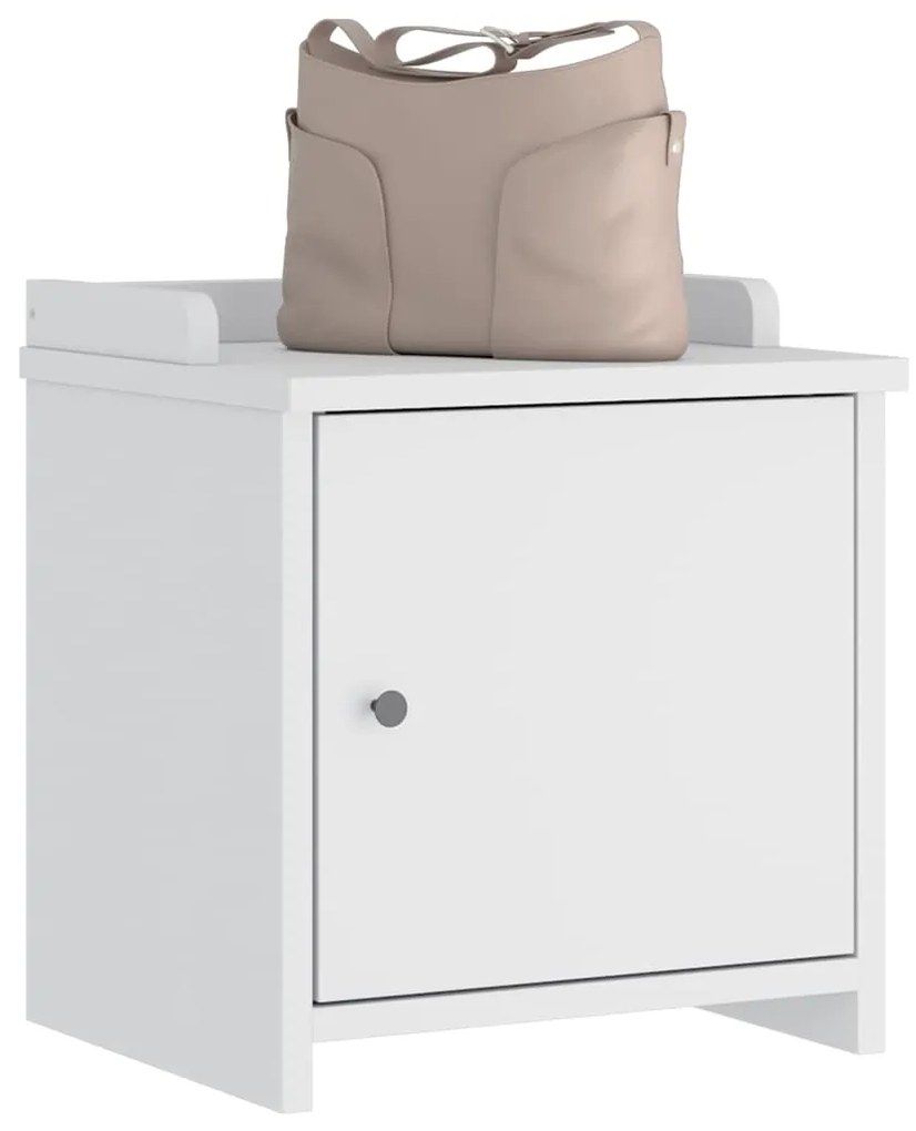 vidaXL Bancă pentru hol „SANDNES” albă 45x40x50 cm, lemn masiv de pin