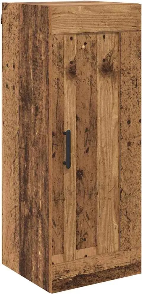 vidaXL Dulap montat pe perete Lemn Vechi 34,5 x 34 x 90 cm