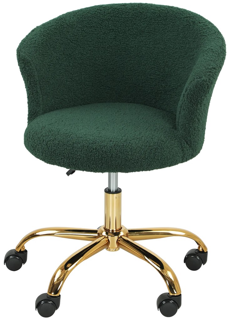 Vinsetto Scaun de birou, scaun de birou ergonomic reglabil în înălțime, scaun pivotant, picior din oțel, verde | Aosom Romania