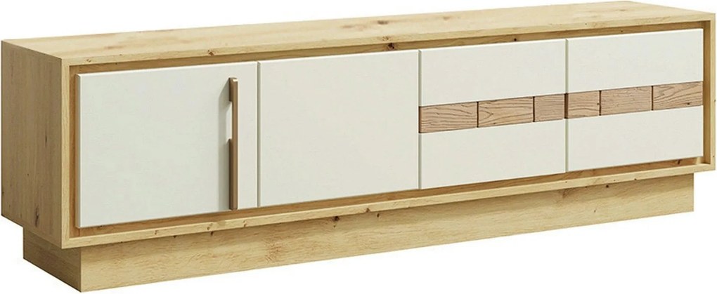 Comoda TV KEKS K4a, stejar/casmir, PAL laminat, 170x37x49 cm