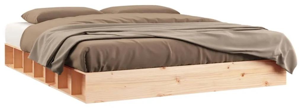 820676 vidaXL Cadru de pat, 140x200 cm, lemn masiv