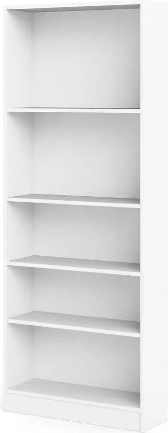 Bibliotecă Tvilum Basic, 79x203 cm, alb