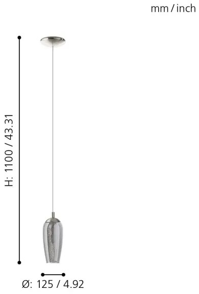 Eglo 96343 - LED Lustra pe cablu FARSALA 1xG9/2,5W/230V