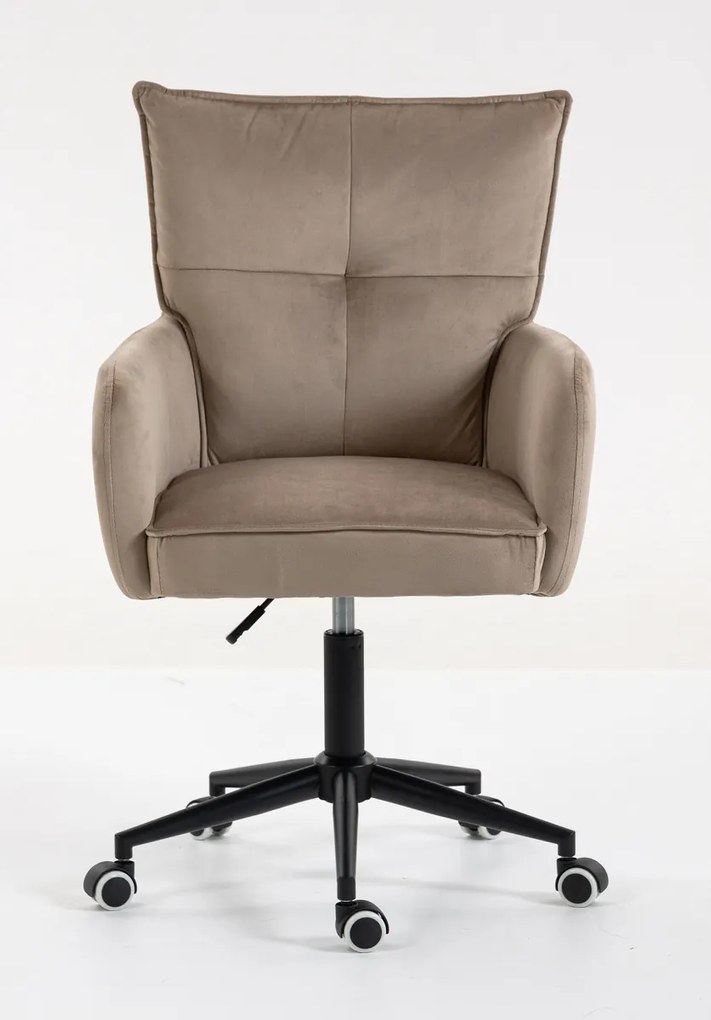 HR250K Scaun Catifea Latte Bază Neagră