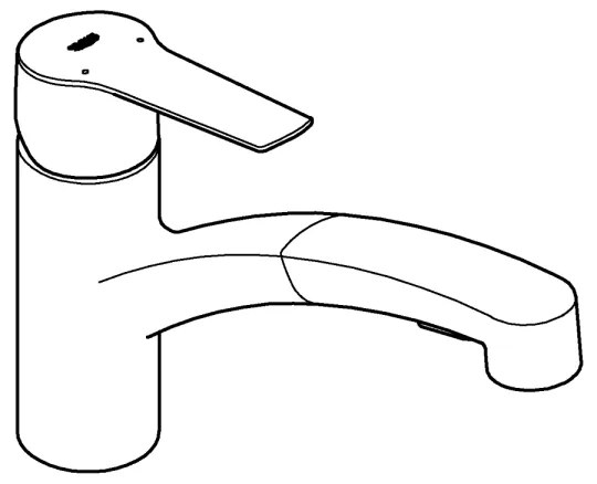 GROHE 305312431 - Baterie pentru chiuvetă START, neagră