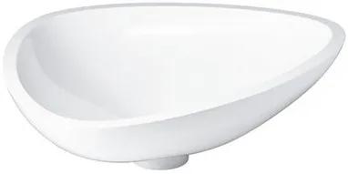 Lavoar baie pe blat alb 57 cm, asimetric, Hansgrohe Axor Massaud 570x450 mm