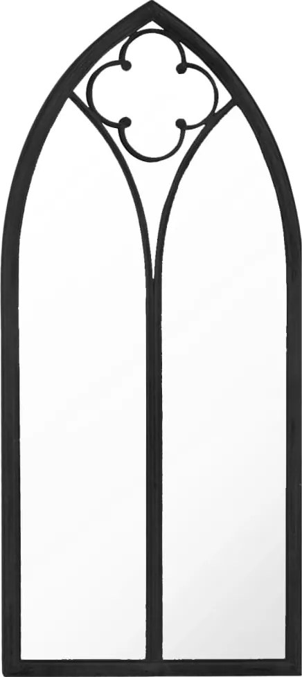 vidaXL Oglindă,negru, 100x45 cm,fier, pentru utilizare în interior