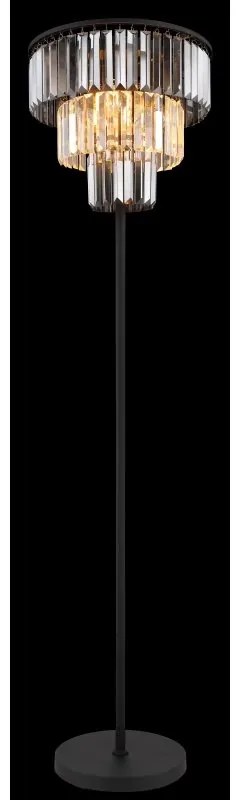 Lampadar design modern NAXIS 3L negru/fumuriu