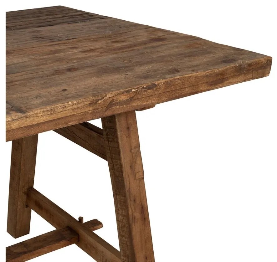 Masa dining, din lemn de mango si lemn reciclat de acacia, aspect rustic, Campagne