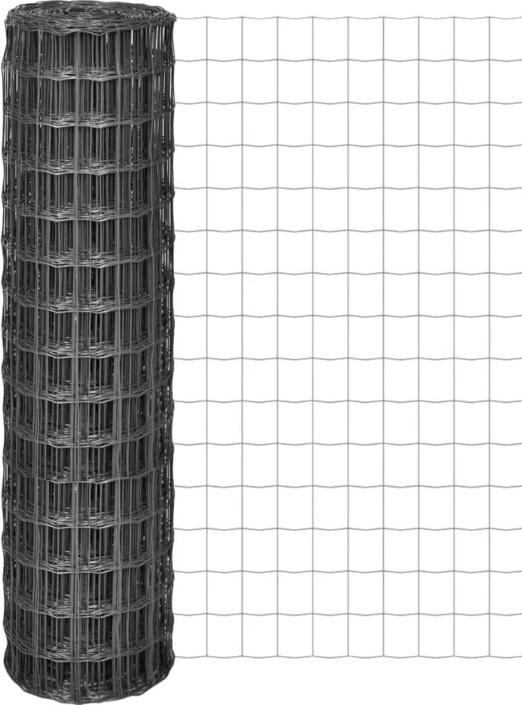 vidaXL Euro gard, gri, 10 x 1,5 m, oțel