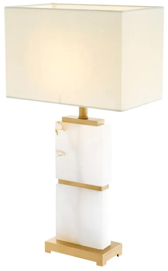 Veioza design LUX din alabaster si metal alama, Robbins 111599 HZ