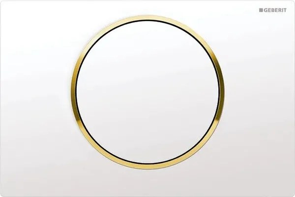 Clapeta de actionare Geberit Sigma10 alb/auriu/alb