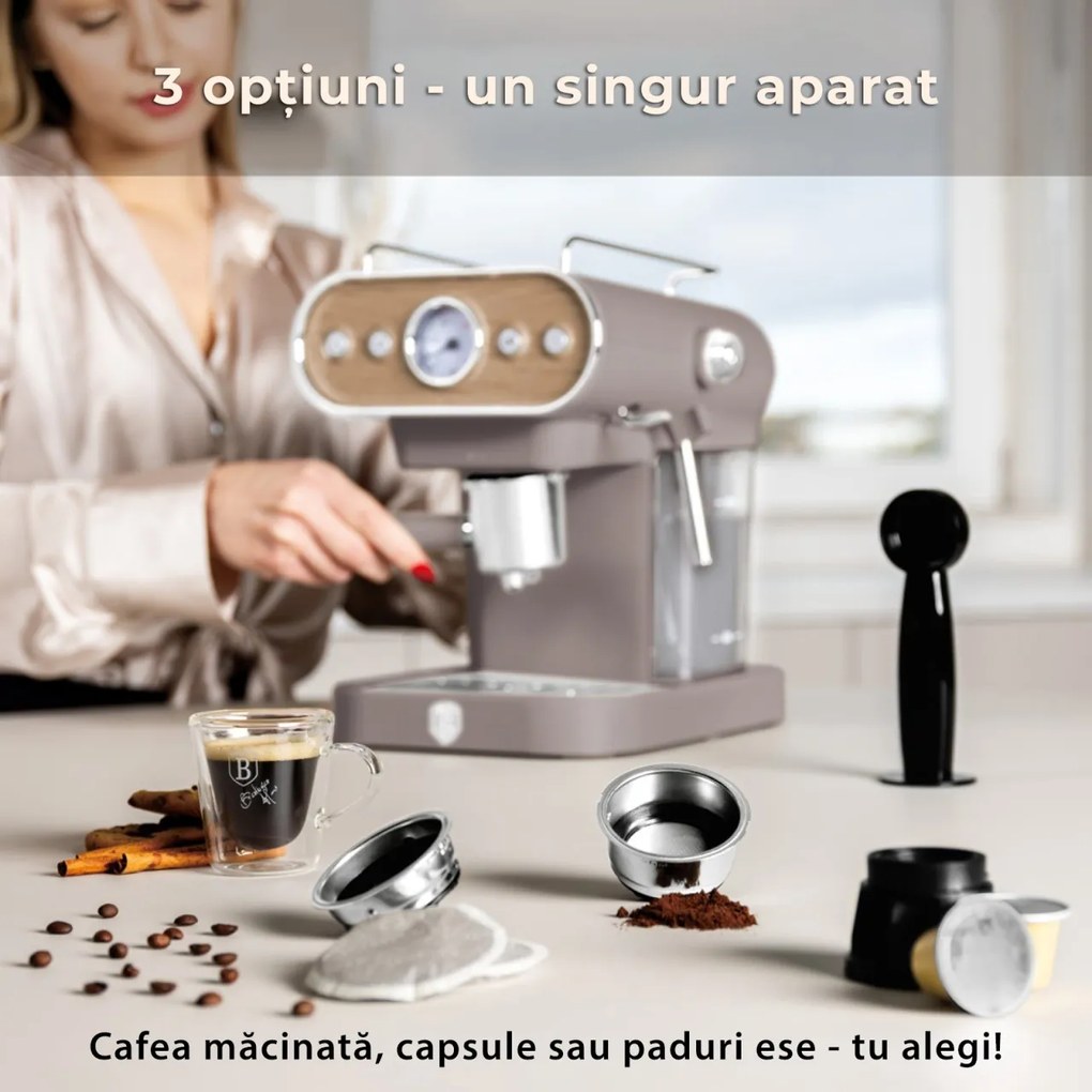 Espressor 3 in 1 Taupe Nordic Berlinger Haus BH/9856