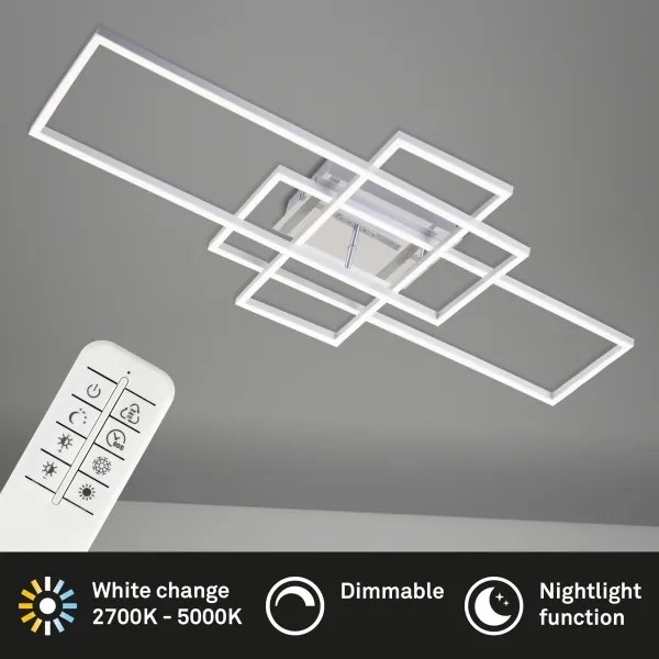 Lustră LED dimabilă aplicată FRAME LED/51W/230V crom Brilo + telecomandă