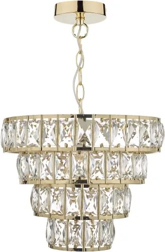 Där Lighting CER0135 - Candelabru pe lanț CERYS 1xE27/60W/230V auriu