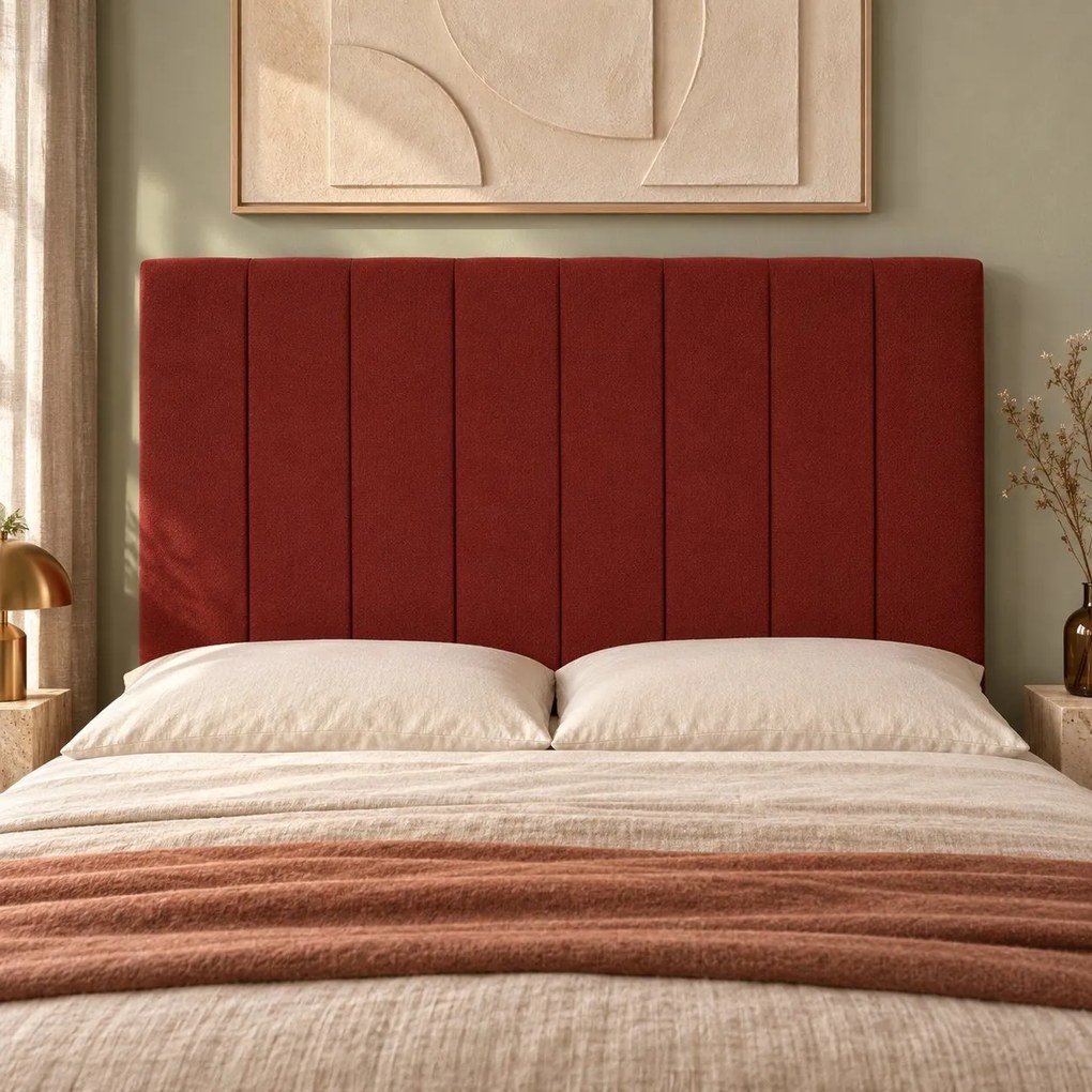 Pat boxspring din catifea Novella cu ladă 160×200 cm, roșu