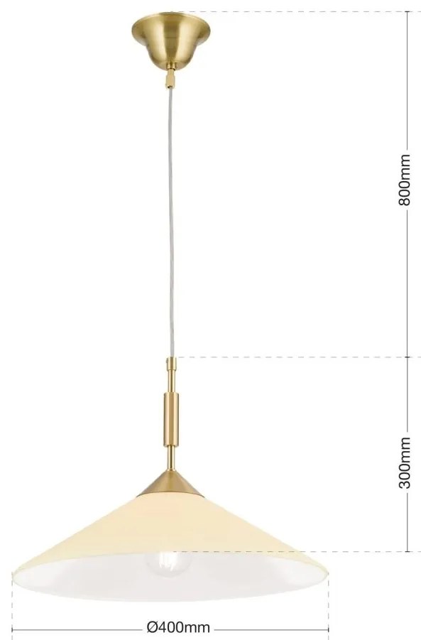 Lustra, Pendul realizat manual ARTDESIGN 40cm, alama mat/ champagne